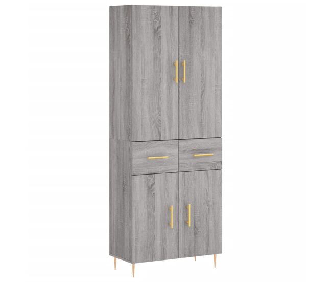 Armário alto - bufete - móvel de apoio 69,5x34x180 cm derivados de madeira sonoma cinza pt1098