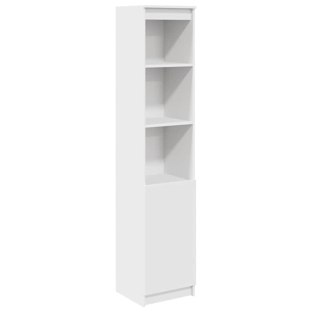 Armário alto - bufete - móvel de apoio 37,5x35x180 cm derivados de madeira branco pt326