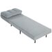 Sofá-Cama Individual Veludo, Metal HOMCOM, casa - sófas Sofá-Cama Individual Veludo, Metal HOMCOM, casa - sófas Cinza