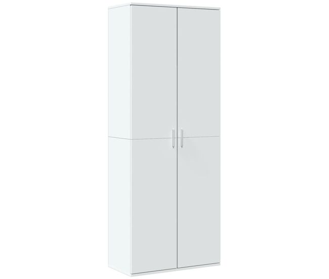 Armário alto - bufete - móvel de apoio 70x35x180 cm derivados de madeira branco pt1235
