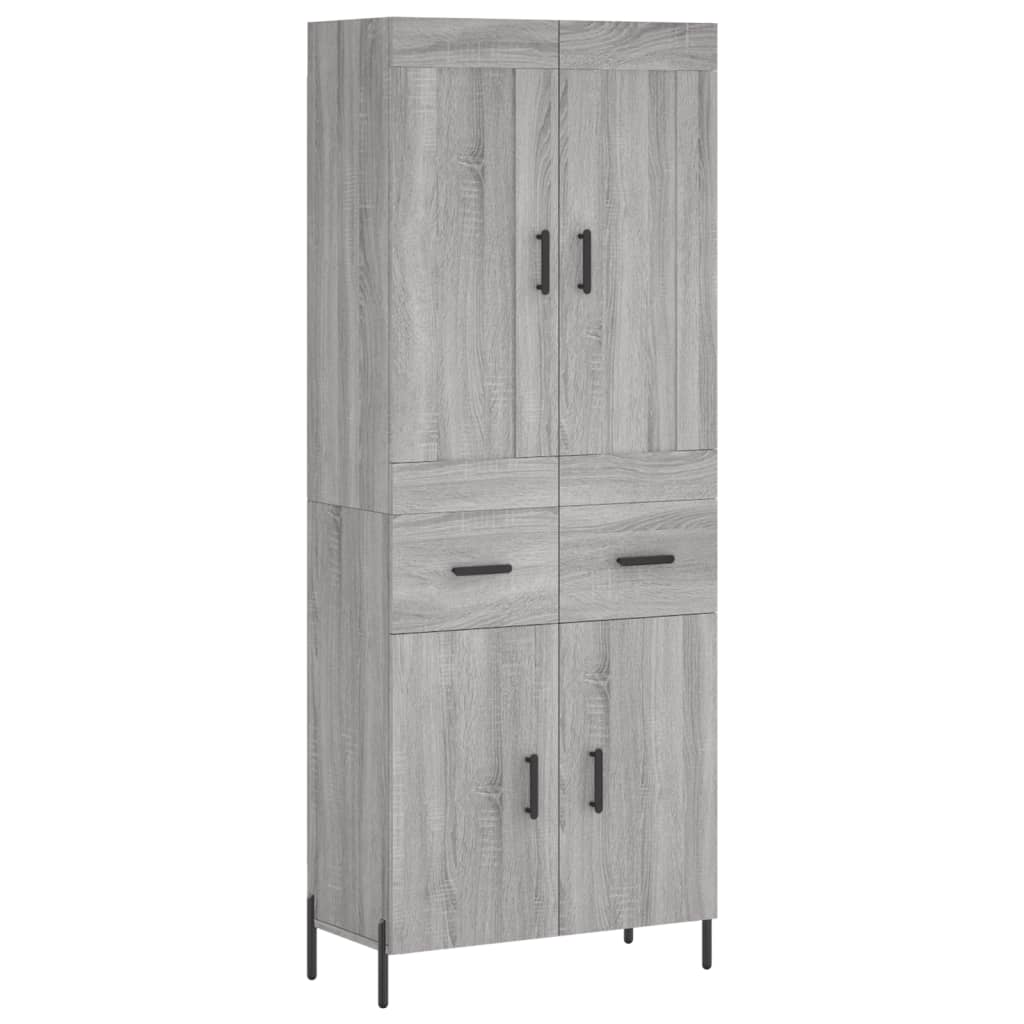 Armário alto - bufete - móvel de apoio 69,5x34x180 cm derivados de madeira sonoma cinza pt1139