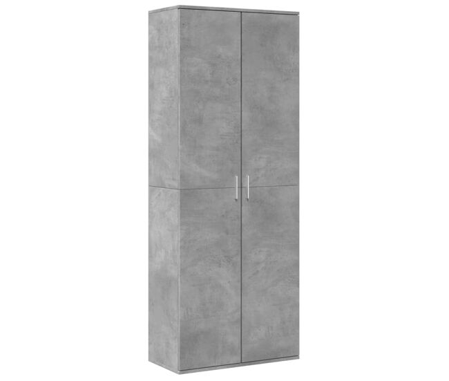Armário alto - bufete - móvel de apoio 70x35x180 cm derivados de madeira cinza cimento pt1281