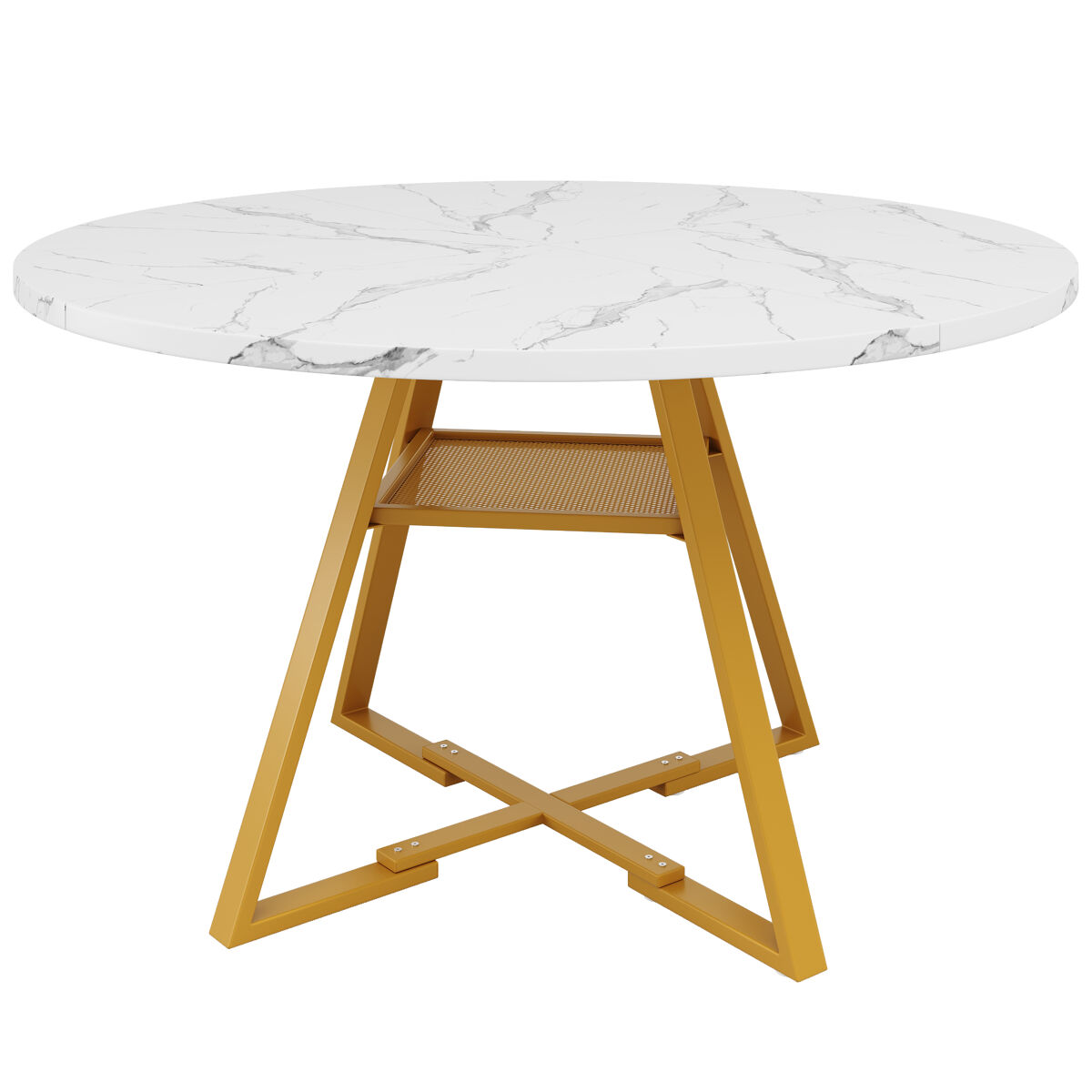 Conjunto de mesas e cadeiras de sala de jantar 120x120