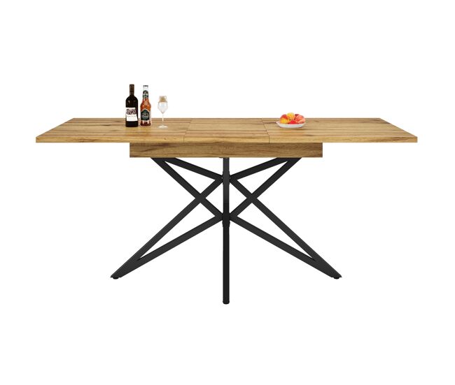 Conjunto de sala de jantar 120/160×68 cm - mesa extensível com 4 cadeiras de veludo gris escuro - nogueira