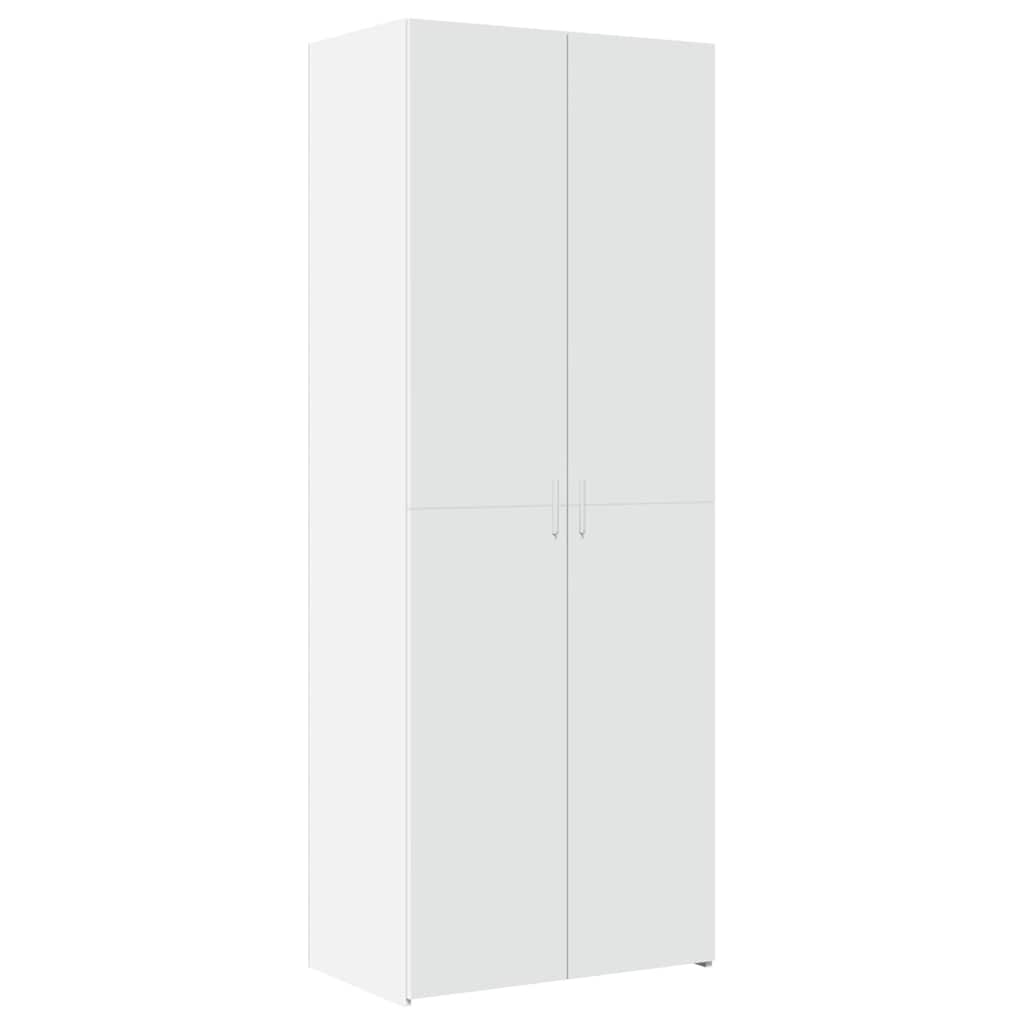 Armário alto - bufete - móvel de apoio 70x42,5x185 cm derivados de madeira branco pt1237