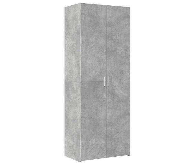 Armário alto - bufete - móvel de apoio 70x42,5x185 cm derivados madeira cinzento cimento pt1285