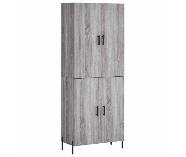 Armário alto - bufete - móvel de apoio 69,5x34x180 cm derivados de madeira sonoma cinza pt1077