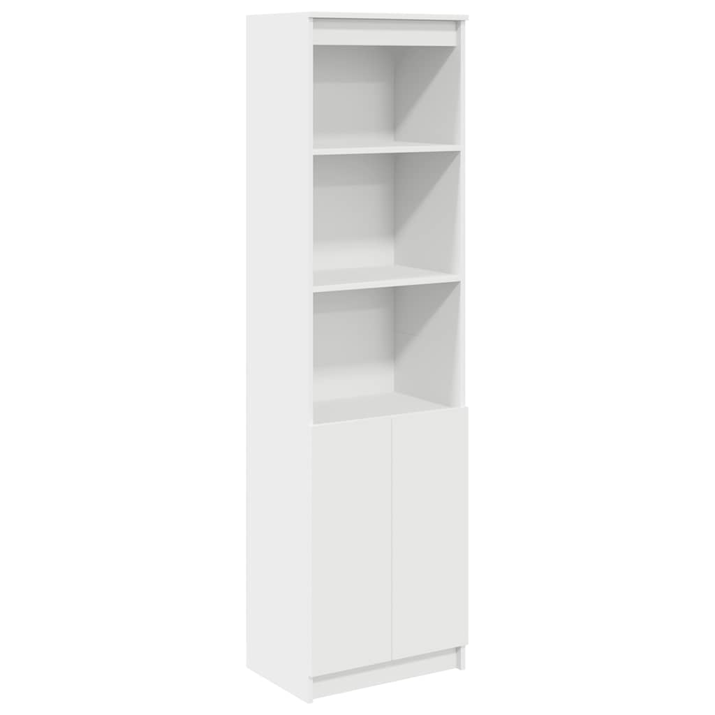 Armário alto - bufete - móvel de apoio 50x35x180cm derivados de madeira branco pt327