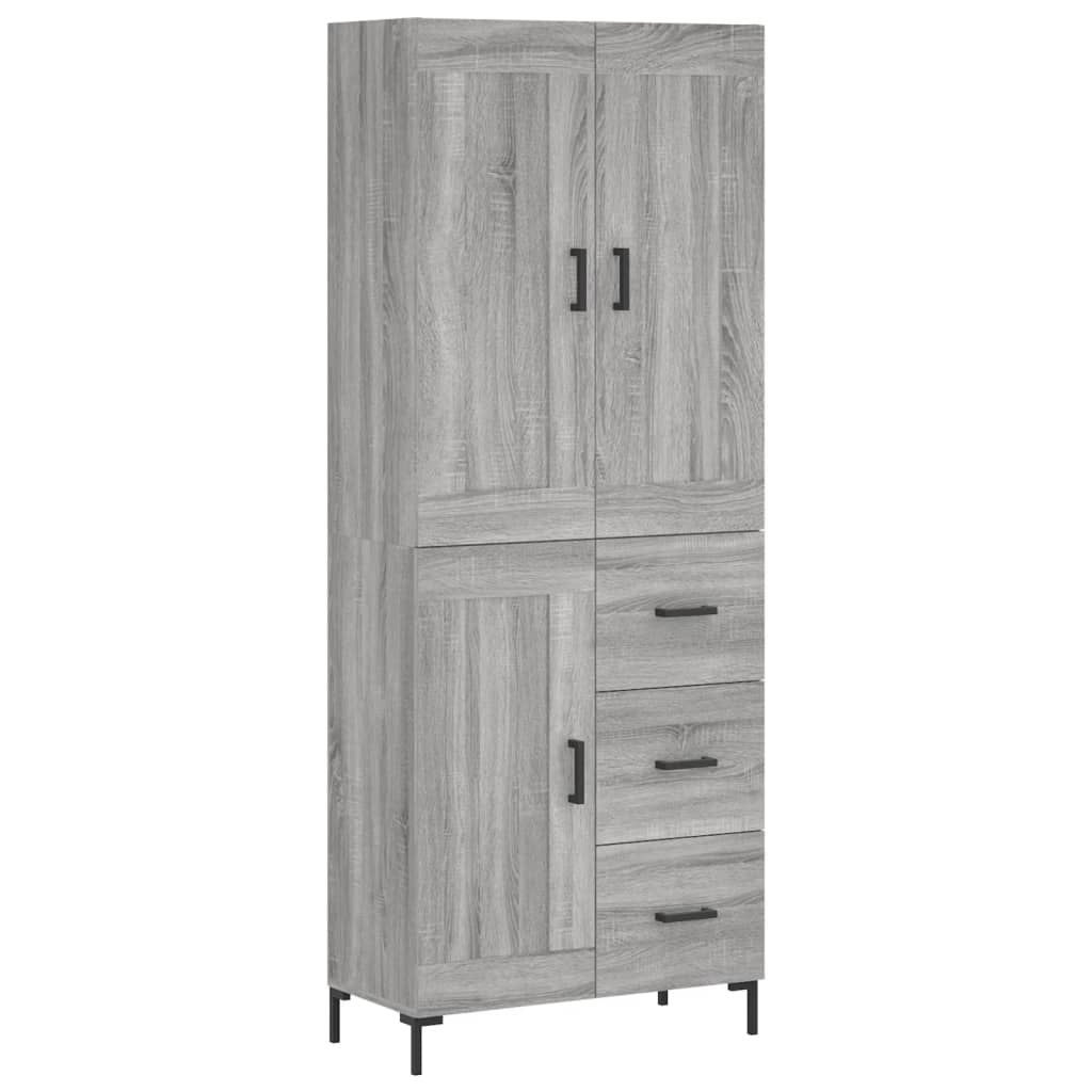 Armário alto - bufete - móvel de apoio 69,5x34x180 cm derivados de madeira sonoma cinza pt1143