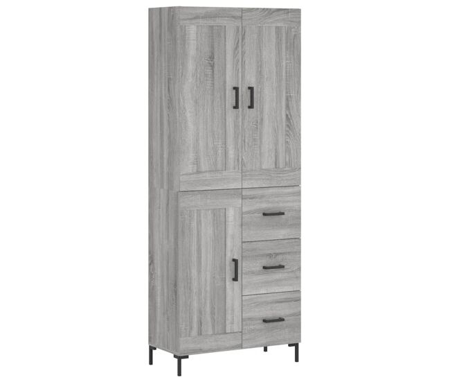 Armário alto - bufete - móvel de apoio 69,5x34x180 cm derivados de madeira sonoma cinza pt1143