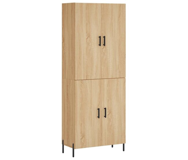 Armário alto - bufete - móvel de apoio 69,5x34x180 cm derivados de madeira cor sonoma pt795