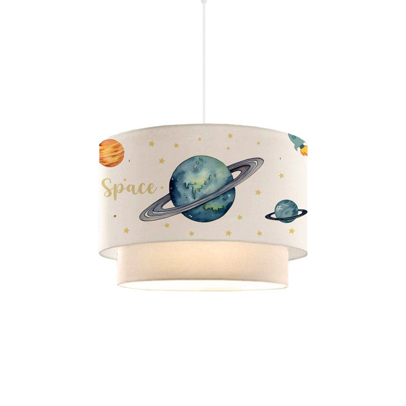 Candeeiro infantil suspenso Saturno