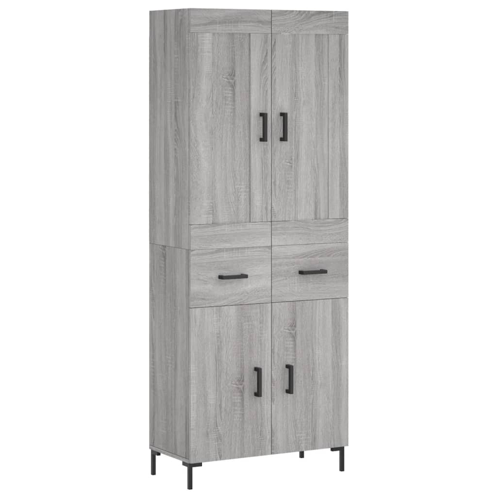 Armário alto - bufete - móvel de apoio 69,5x34x180 cm derivados de madeira sonoma cinza pt1138