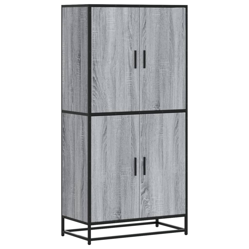 Armário alto - bufete - móvel de apoio 68x35x139 cm derivados de madeira cinzento sonoma pt1304