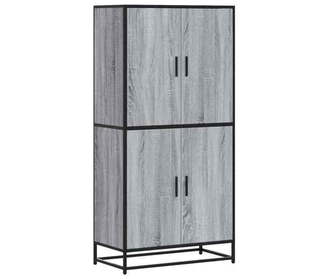 Armário alto - bufete - móvel de apoio 68x35x139 cm derivados de madeira cinzento sonoma pt1304