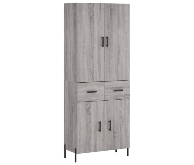Armário alto - bufete - móvel de apoio 69,5x34x180 cm derivados de madeira sonoma cinza pt1100