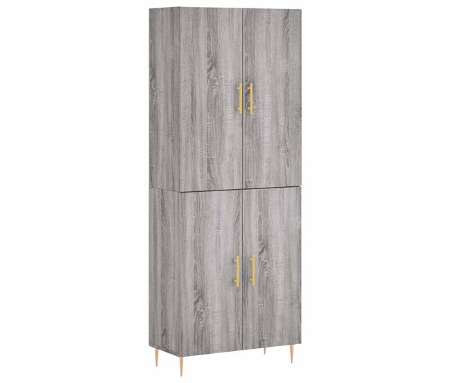 Armário alto - bufete - móvel de apoio 69,5x34x180 cm derivados de madeira sonoma cinza pt1076