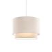 Candeeiro suspenso com tecido de PVC Candeeiro suspenso com tecido de PVC Creme