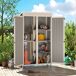 Abrigo de Jardim Madeira de Abeto, Aço Galvanizado Outsunny Abrigo de Jardim Madeira de Abeto, Aço Galvanizado Outsunny Preto