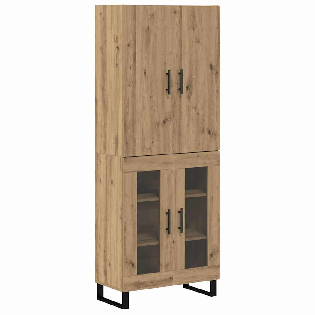 Aparador - bufete - móvel de apoio 2 pcs carvalho artesanal 69,5 x 34 x 180 cm pt195