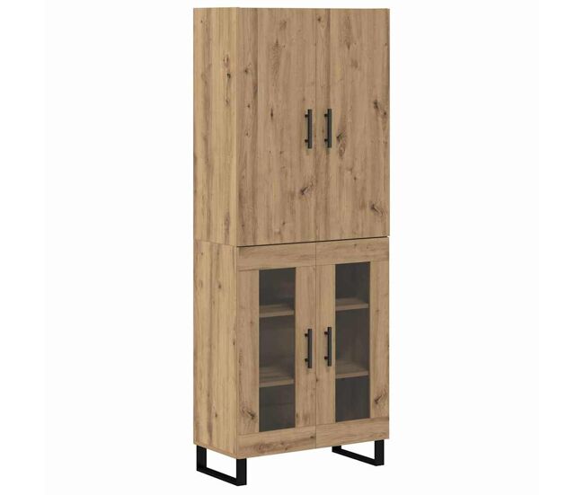Aparador - bufete - móvel de apoio 2 pcs carvalho artesanal 69,5 x 34 x 180 cm pt195