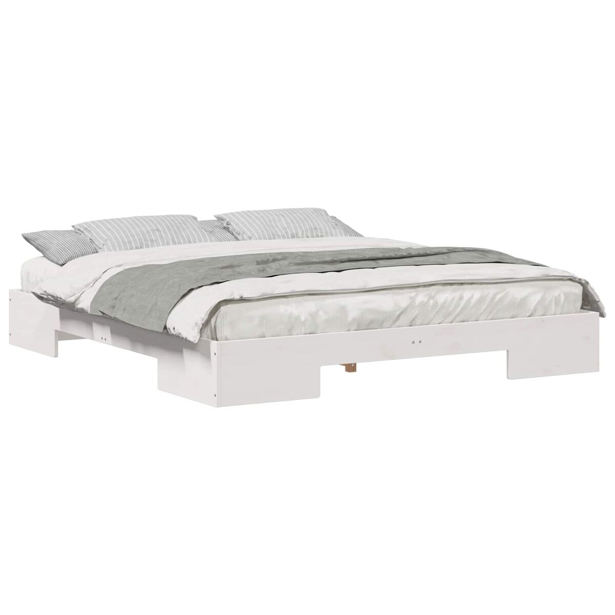 Estrutura da cama de casal simple branco 180 x 200 cm