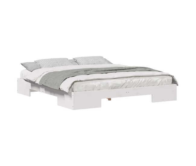 Estrutura da cama de casal simple branco 180 x 200 cm