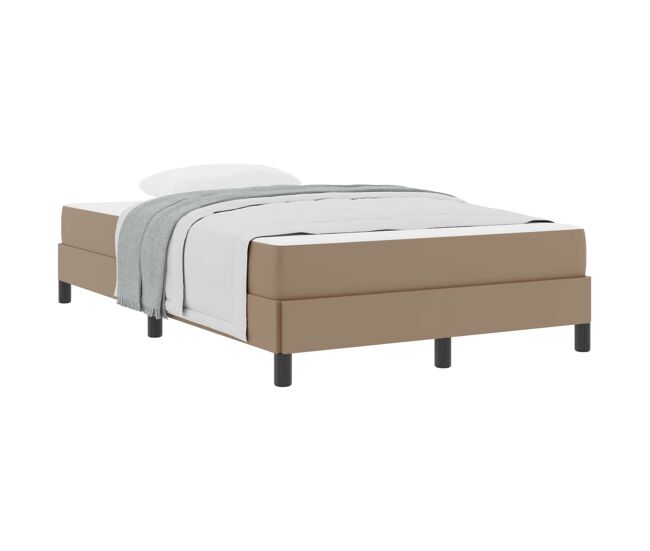 Estrutura da cama de casal moderno com colchão - cappuccino 120 x 190 cm tecido