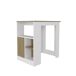 Ilha de Cozinha Auxiliar Oviedo MDF TUHOME 1 Porta 92 Ilha de Cozinha Auxiliar Oviedo MDF TUHOME 1 Porta 92 Branco/ Madeira