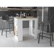 Ilha de Cozinha Auxiliar Oviedo MDF TUHOME 1 Porta 92 Ilha de Cozinha Auxiliar Oviedo MDF TUHOME 1 Porta 92 Branco/ Madeira