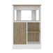 Ilha de Cozinha Auxiliar Oviedo MDF TUHOME 1 Porta 92 Ilha de Cozinha Auxiliar Oviedo MDF TUHOME 1 Porta 92 Branco/ Madeira