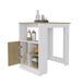 Ilha de Cozinha Auxiliar Oviedo MDF TUHOME 1 Porta 92 Ilha de Cozinha Auxiliar Oviedo MDF TUHOME 1 Porta 92 Branco/ Madeira
