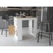 Ilha de Cozinha Auxiliar Oviedo MDF TUHOME 1 Porta 92 Ilha de Cozinha Auxiliar Oviedo MDF TUHOME 1 Porta 92 Branco/ Madeira