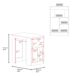 Ilha de Cozinha Auxiliar Oviedo MDF TUHOME 1 Porta 92 Ilha de Cozinha Auxiliar Oviedo MDF TUHOME 1 Porta 92 Branco/ Madeira
