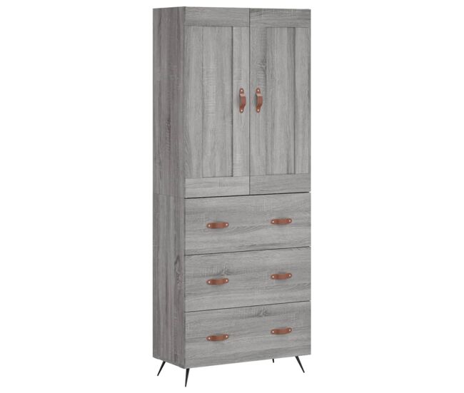 Armário alto - bufete - móvel de apoio 69,5x34x180 cm derivados de madeira sonoma cinza pt1132