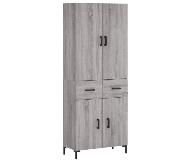 Armário alto - bufete - móvel de apoio 69,5x34x180 cm derivados de madeira sonoma cinza pt1099