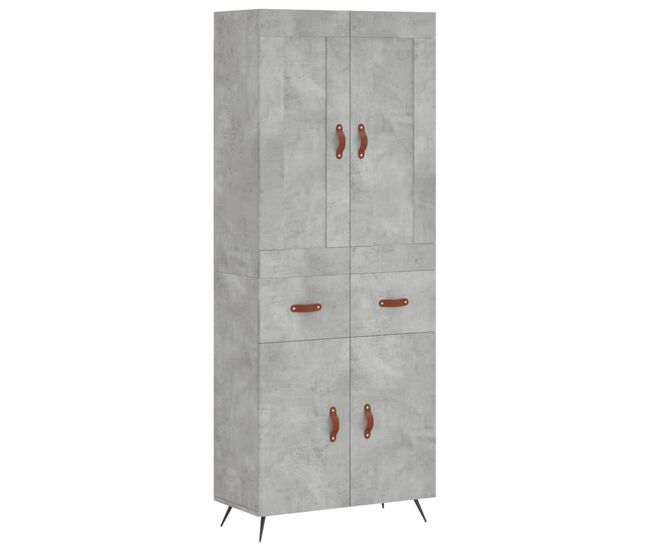 Armário alto - bufete - móvel de apoio 69,5x34x180 cm derivados de madeira cinza cimento pt970