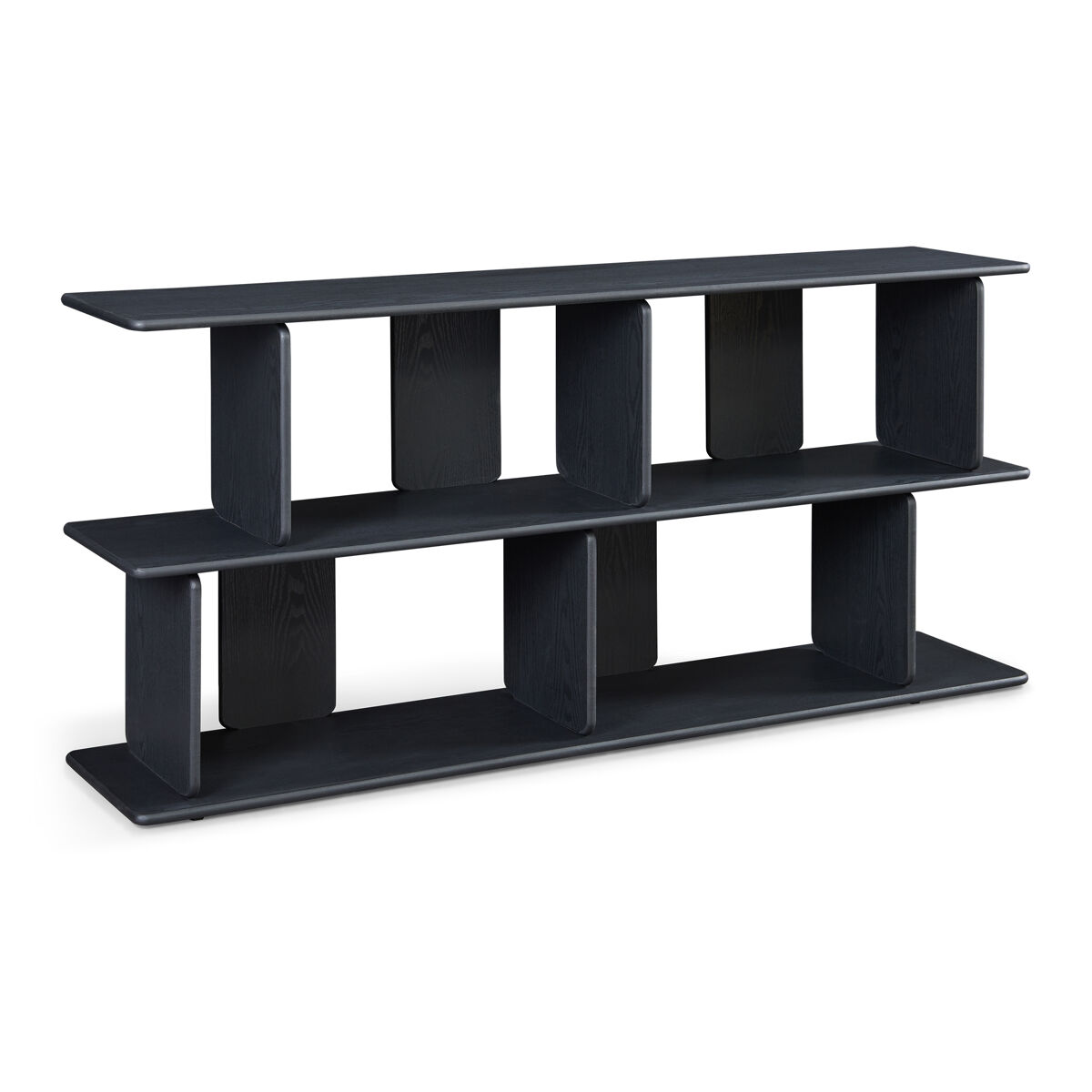 Librería gäljami 4 compartimentos abiertos 160x35x74cm - preto [en.casa]