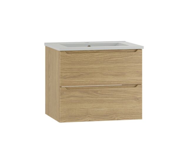 Móvel lavatório simples encastrado 60cm viggo madeira