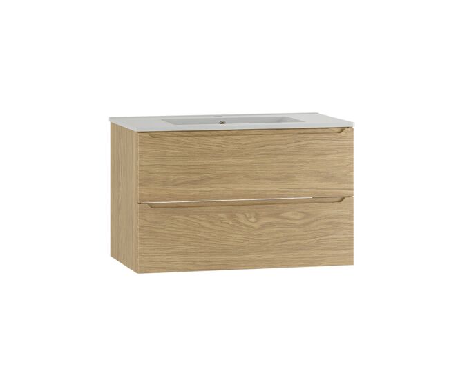 Móvel lavatório simples encastrado 80cm viggo madeira