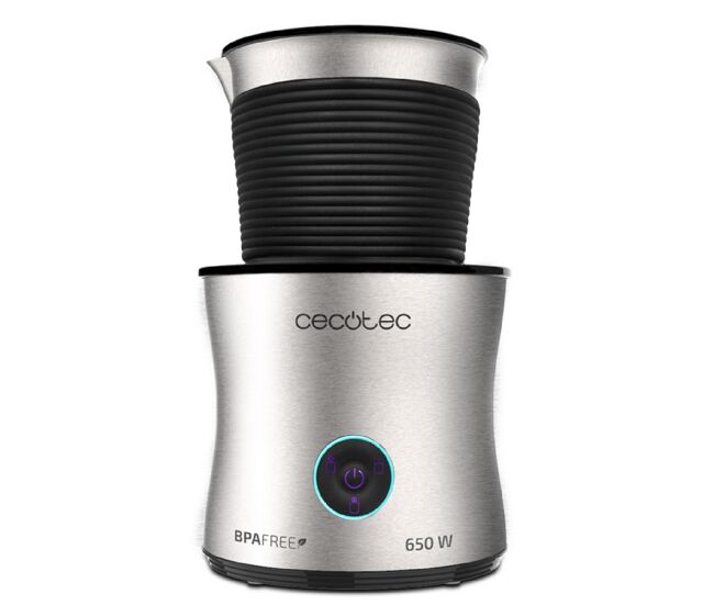 Cecotec espumador de leite e chocolate de 650 w, com 4 modos de funcionamento e jarro apto para máquina da louça.