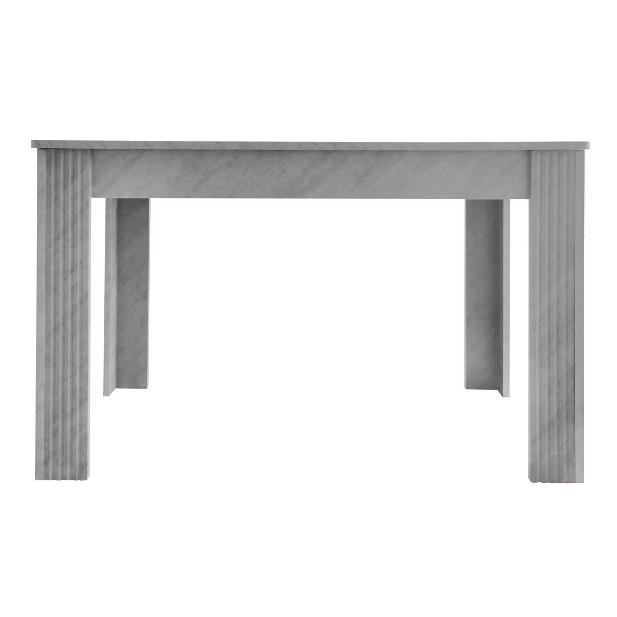 Mesa de jantar 116 x 65 x 75 cm - robusta, moderna, com quatro pés, formato retangular e efeito cimento - cinza