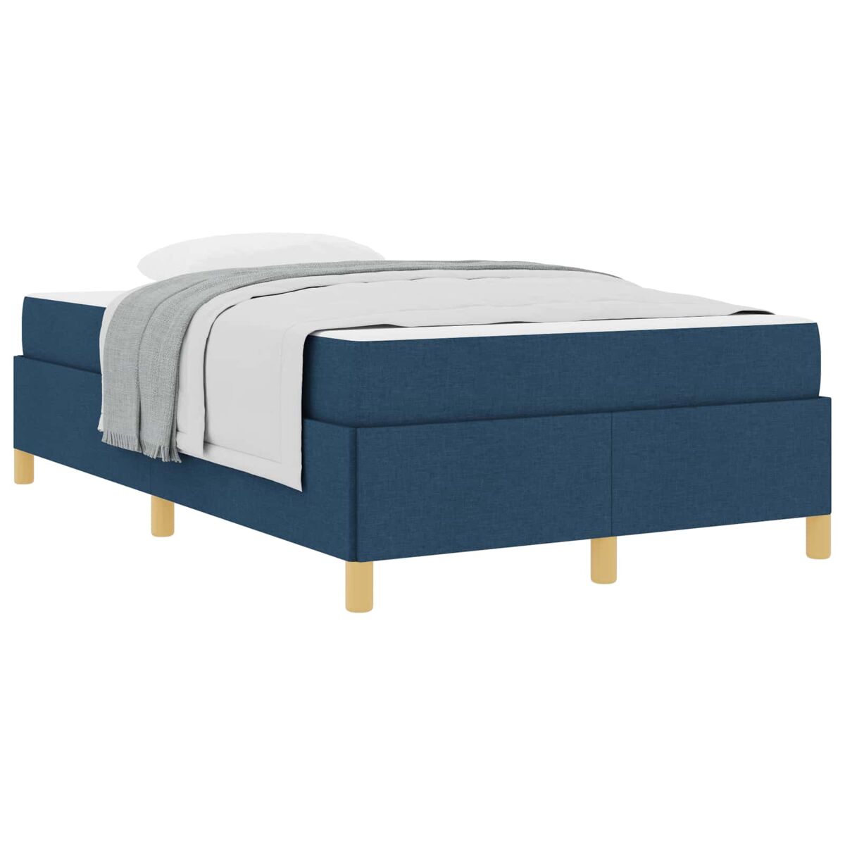 Estrutura da cama de casal moderno com colchão - azul 120 x 200 cm tecido