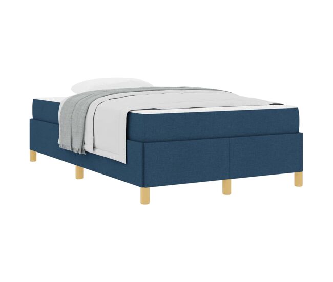 Estrutura da cama de casal moderno com colchão - azul 120 x 200 cm tecido