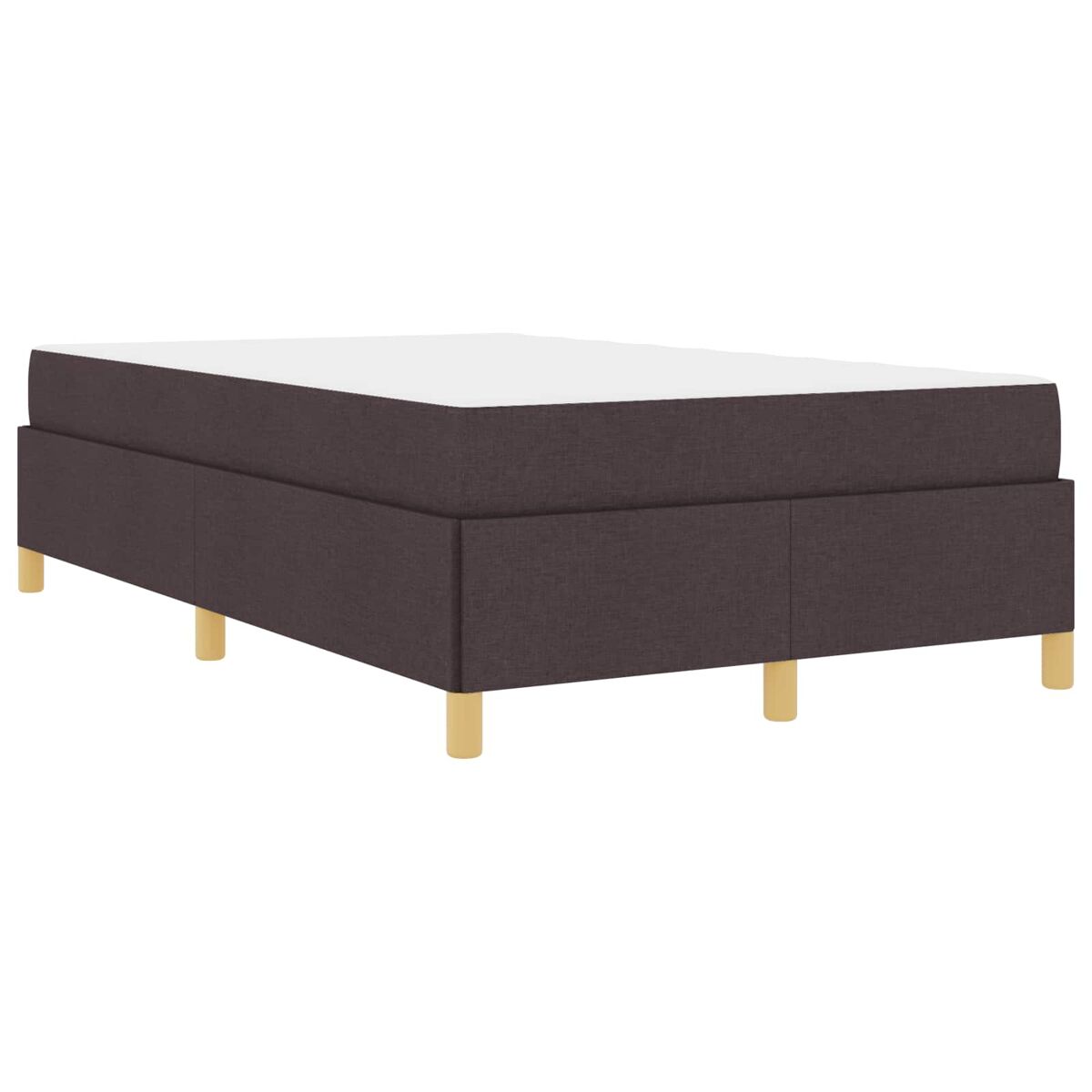 Estrutura da cama de casal moderno com colchão marrom escuro 120 x 200 cm tecido