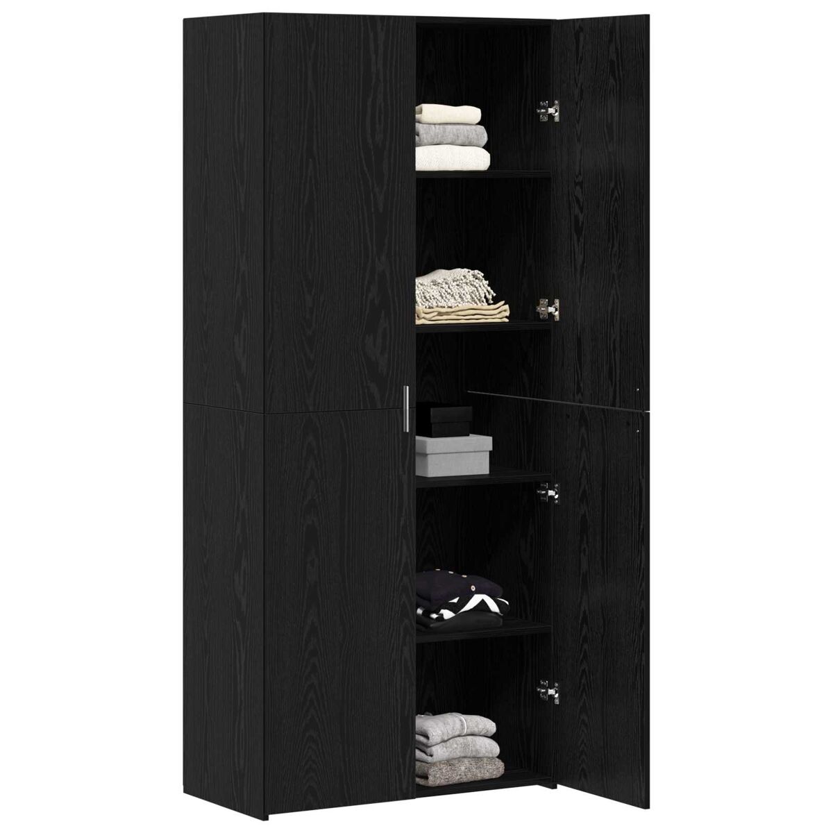Aparador - bufete - móvel de apoio 2 pcs carvalho preto 80 x 42 x 185 cm pt258
