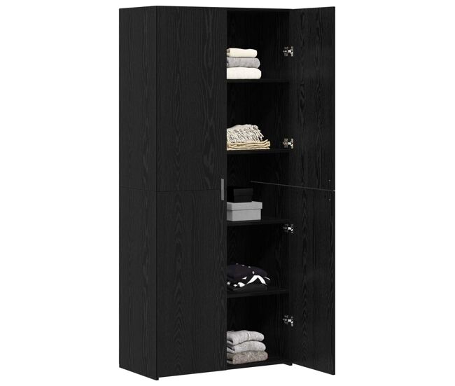 Aparador - bufete - móvel de apoio 2 pcs carvalho preto 80 x 42 x 185 cm pt258