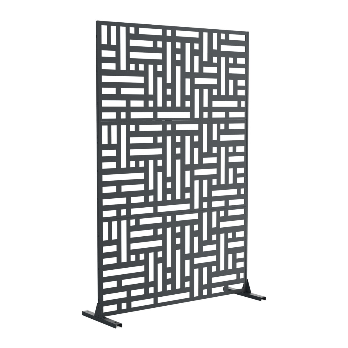 Parede divisória bernalda aço 180x120cm cinzento antracite casa.pro