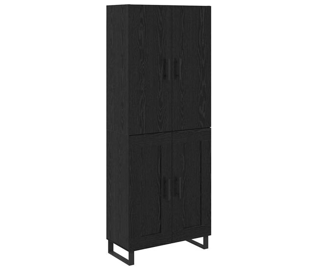 Aparador - bufete - móvel de apoio 2 pcs carvalho preto 69,5 x 34 x 180 cm pt256