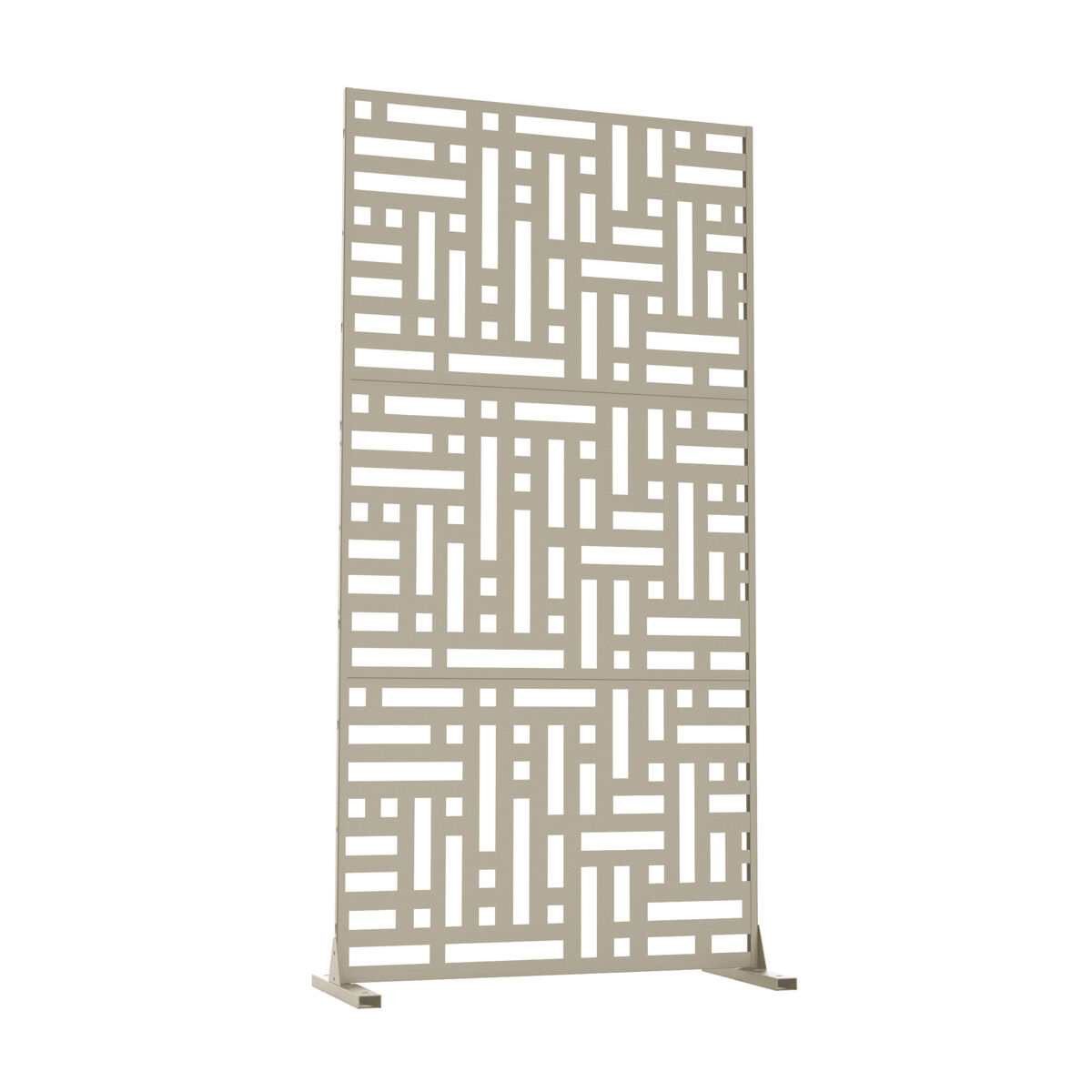 Parede divisória bernalda aço 180x90cm bege alho casa.pro